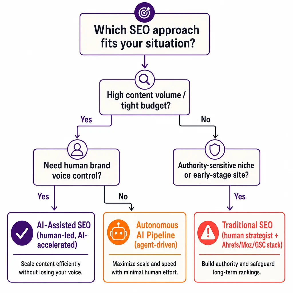 When to Use AI SEO vs Traditional SEO (Decision Framework)