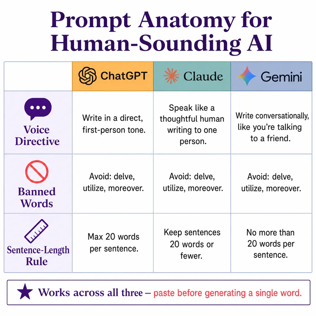 5 Copy-Paste Prompts That Make AI Write Like a Human